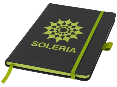 Блокнот Color edge A5, черный/лайм Блокнот Color edge A5, черный/лайм