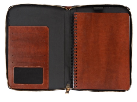 Бизнес-блокнот на молнии А5 Fabrizio, 80 листов,  коричневый Бизнес-блокнот на молнии А5 Fabrizio, 80 листов,  коричневый