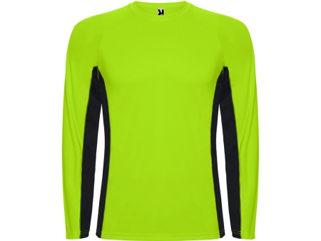 Футболка Shanghai  мужская с длинным рукавом, неоновый зеленый/черный