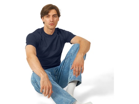 Футболка HD Fit короткий рукав с эластаном_3XL, мужская,тёмно-синий