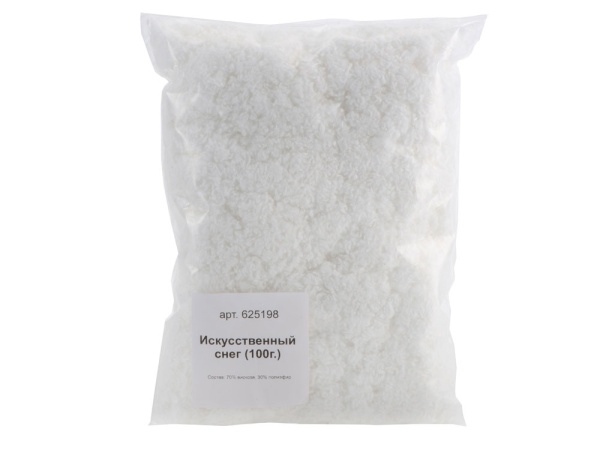 Искусственный снег вискозный, 100 г. Искусственный снег вискозный, 100 г.