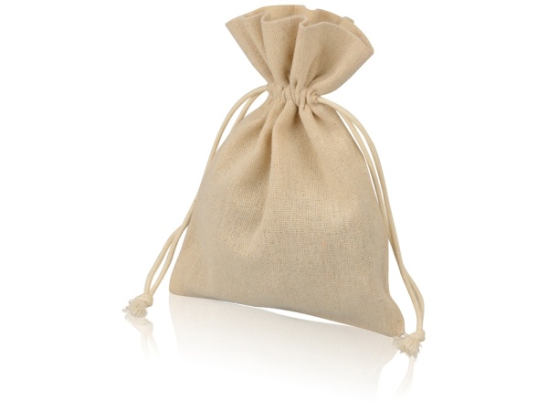 Мешочек подарочный, лен, средний, натуральный Мешочек подарочный, лен, средний, натуральный