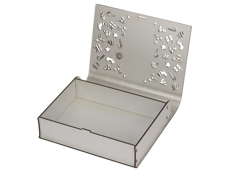 Деревянная коробка с резной крышкой Книга, L Деревянная коробка с резной крышкой Книга, L