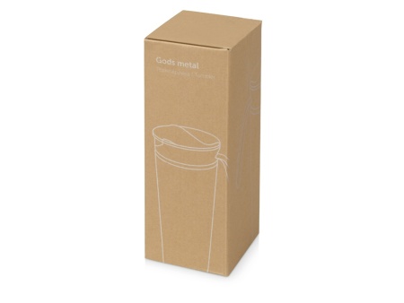 Термокружка Годс металл 470мл, оранжевый