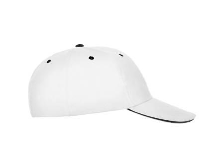 Бейсболка Panel унисекс, белый/черный
