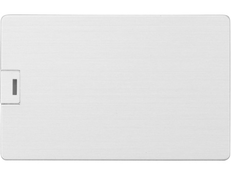 Флеш-карта USB 2.0 16 Gb в виде металлической карты Card Metal, серебристый