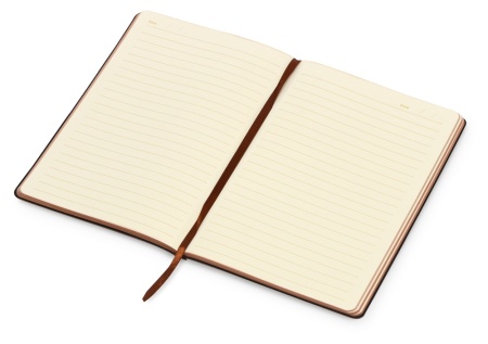 Блокнот А5 Fabrizio, 80 листов, цветной срез, коричневый Блокнот А5 Fabrizio, 80 листов, цветной срез, коричневый