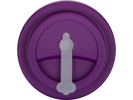 Пластиковый стакан Take away с двойными стенками и крышкой с силиконовым клапаном, 350 мл, белый/фиолетовый Пластиковый стакан Take away с двойными стенками и крышкой с силиконовым клапаном, 350 мл, белый/фиолетовый