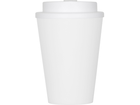 Пластиковый стакан Take away с двойными стенками и крышкой с силиконовым клапаном, 350 мл, белый Пластиковый стакан Take away с двойными стенками и крышкой с силиконовым клапаном, 350 мл, белый
