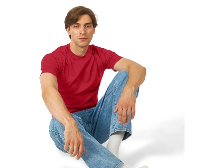 Футболка HD Fit короткий рукав с эластаном_2XL, мужская,красный